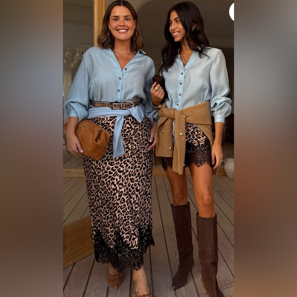Never Fully Dressed Leopard Lace Midi Maeva Skirt Size 18 Retail $155 SOLD OUT